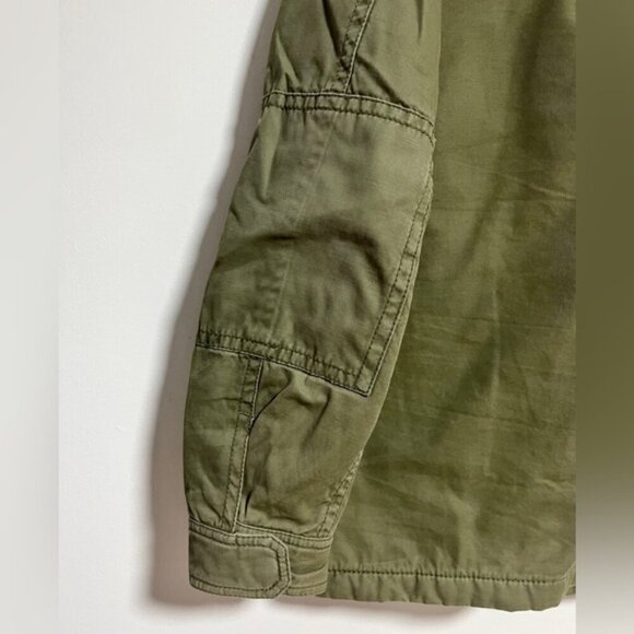 American Eagle Green Field Jacket with Faux Fur Collar - Picture 5 of 11